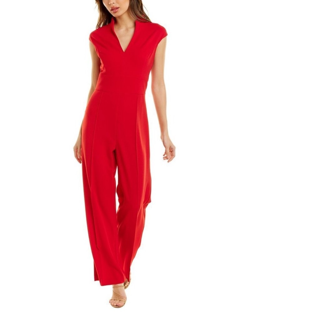 NWT! Jude Connally Kendall Red Jumpsuit Pantsuit Large Holiday Outfit